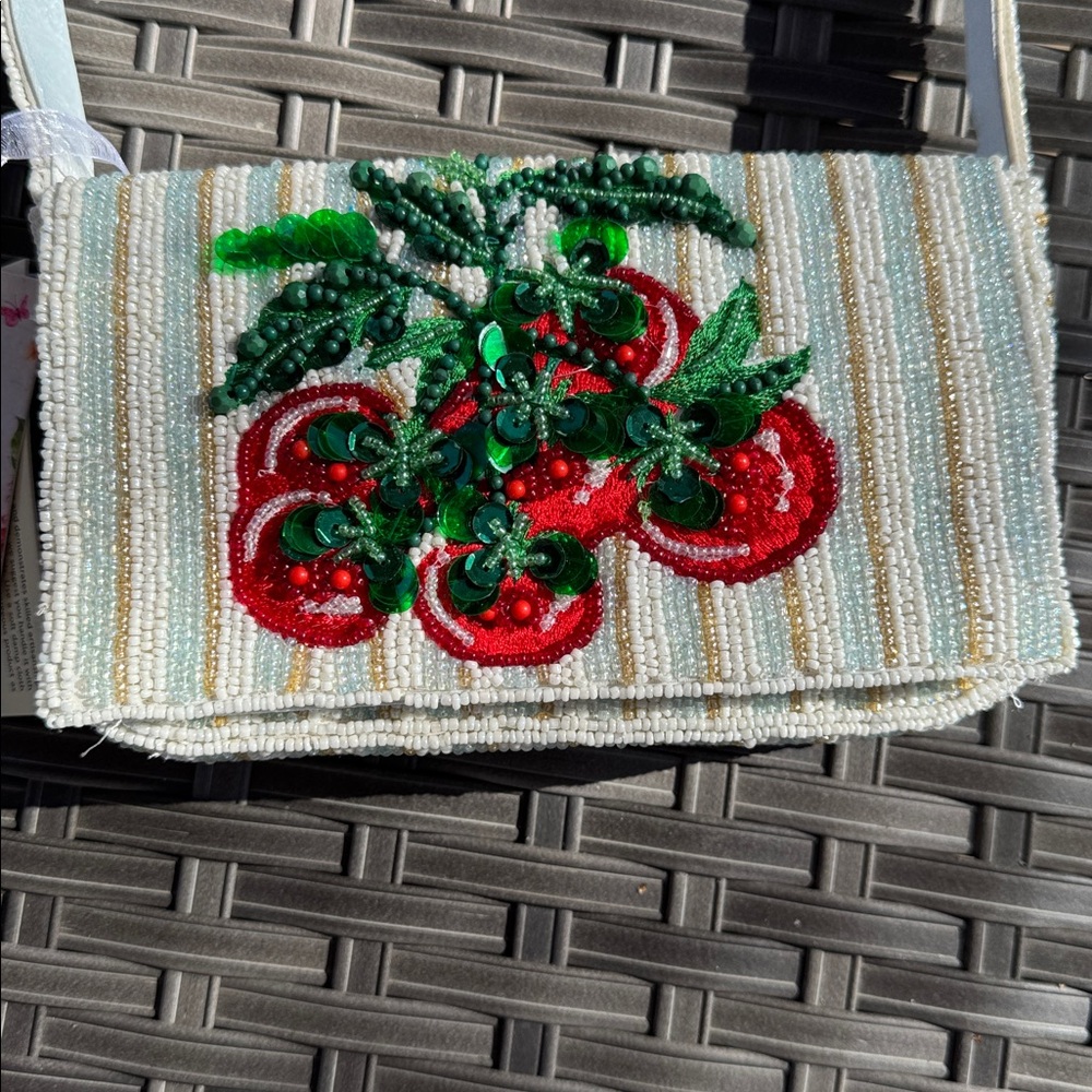 Viral Hand Beaded Tomato Bag Marshall’s NWT - Picture 2 of 5